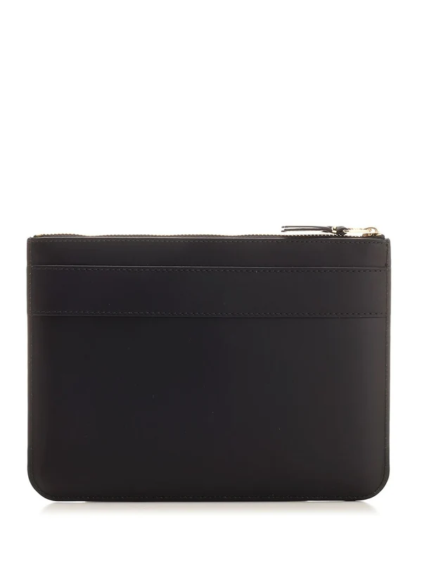 Bow Detail Large Leather Pouch Wallet - Image 3