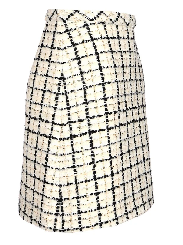 Sequin Embellished Tweed Mini Skirt - Image 3