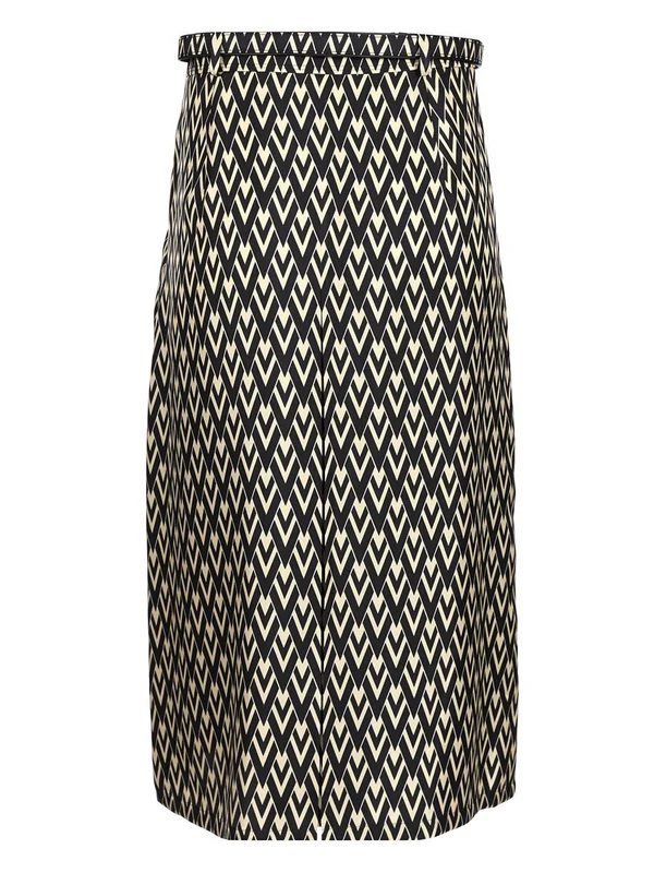 Silk Twill Pleated Skirt - Image 2