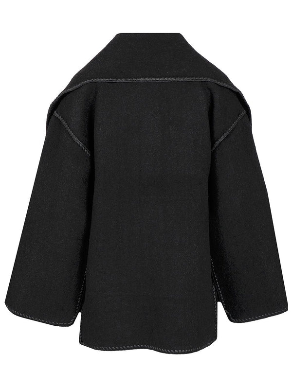 Embroidered Muffler Wool Jacket - Image 2