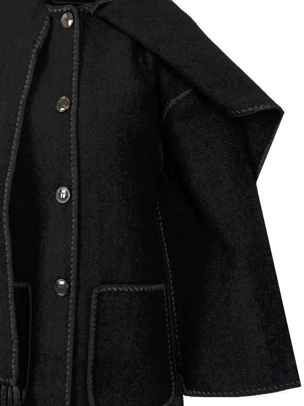 Embroidered Muffler Wool Jacket - Image 4