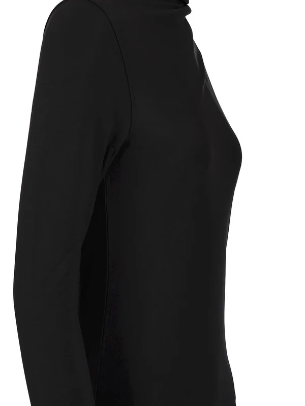 Asymmetric Draped Long Sleeve Top - Image 4