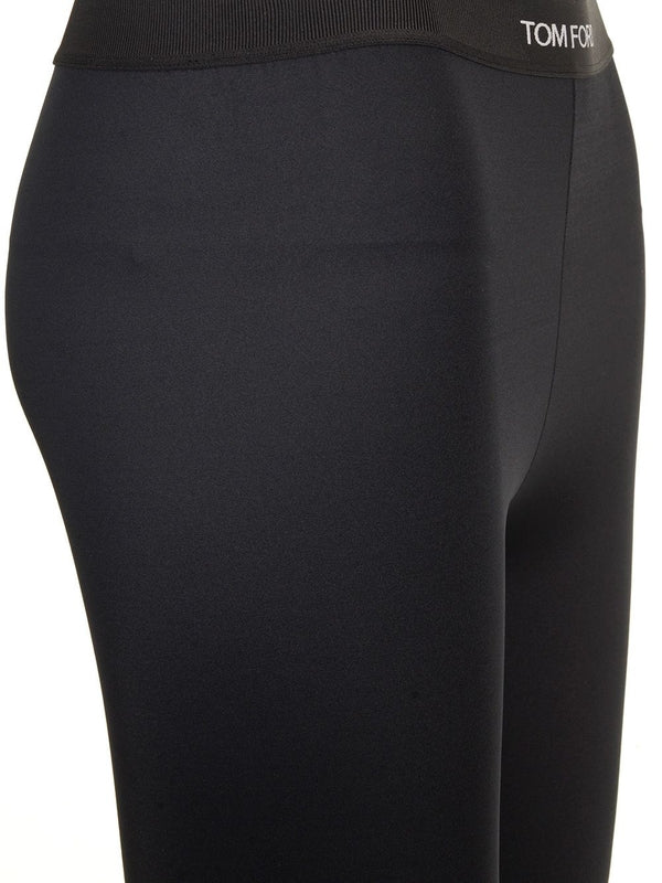 Shiny Logo Banding Leggings - Image 4