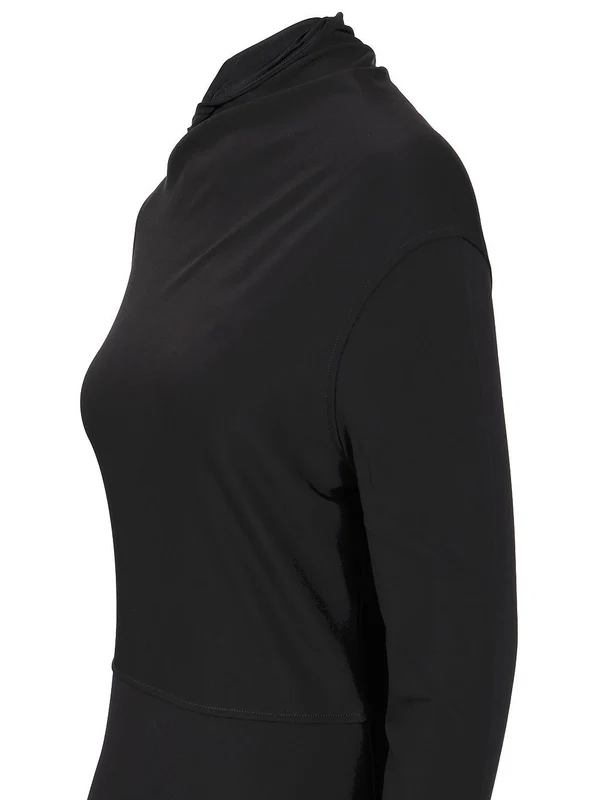Asymmetric Draped Dress - Image 4