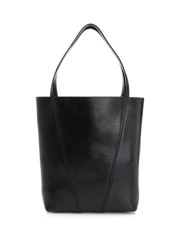 Spin Pendant Chain Leather Tote Bag - Image 3