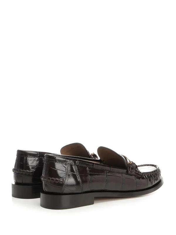 Vara Croc-effect Leather Loafers - Image 3