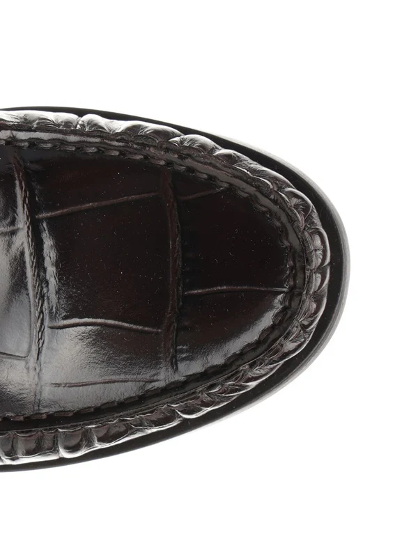 Vara Croc-effect Leather Loafers - Image 4