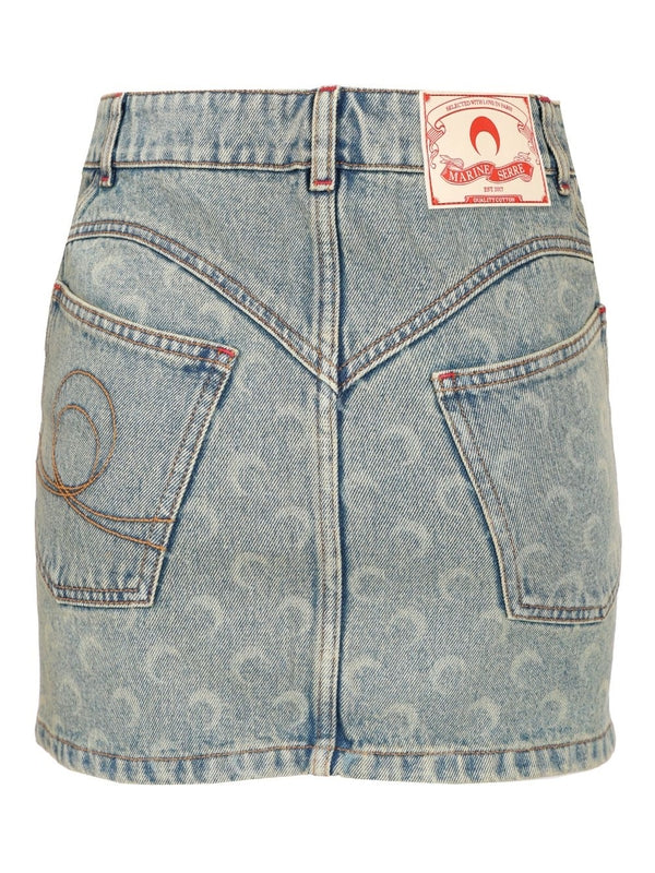 Moon Denim Mini Skirt - Image 2