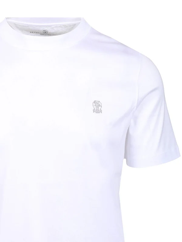 Embroidered Logo Crewneck Short Sleeve T-shirt - Image 3