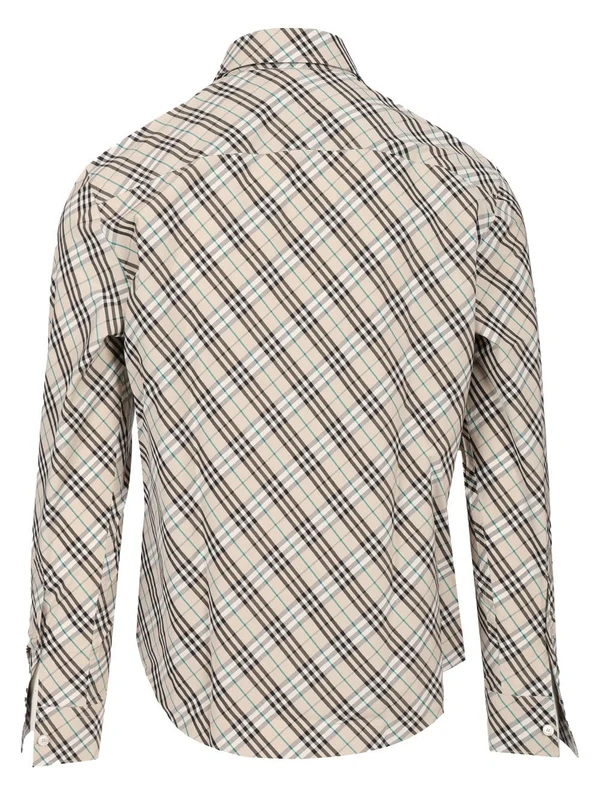 Embroidered Logo Check Pattern Shirt - Image 2