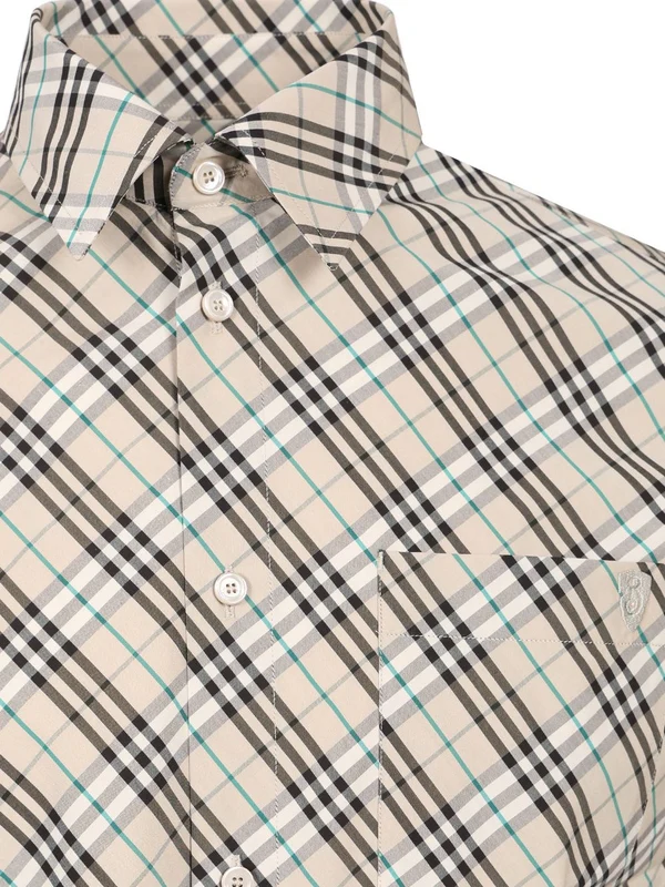 Embroidered Logo Check Pattern Shirt - Image 3