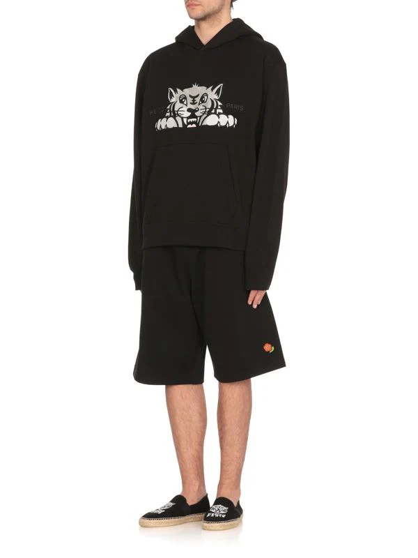 Happy Tiger Embroidery Cotton Hoodie - Image 3