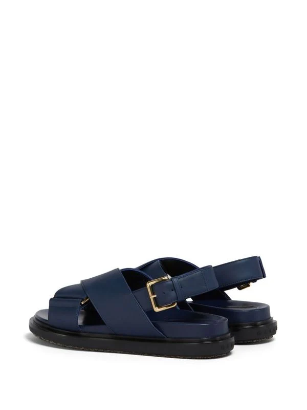 Persbet Cross-Strap Leather Sandals - Image 3
