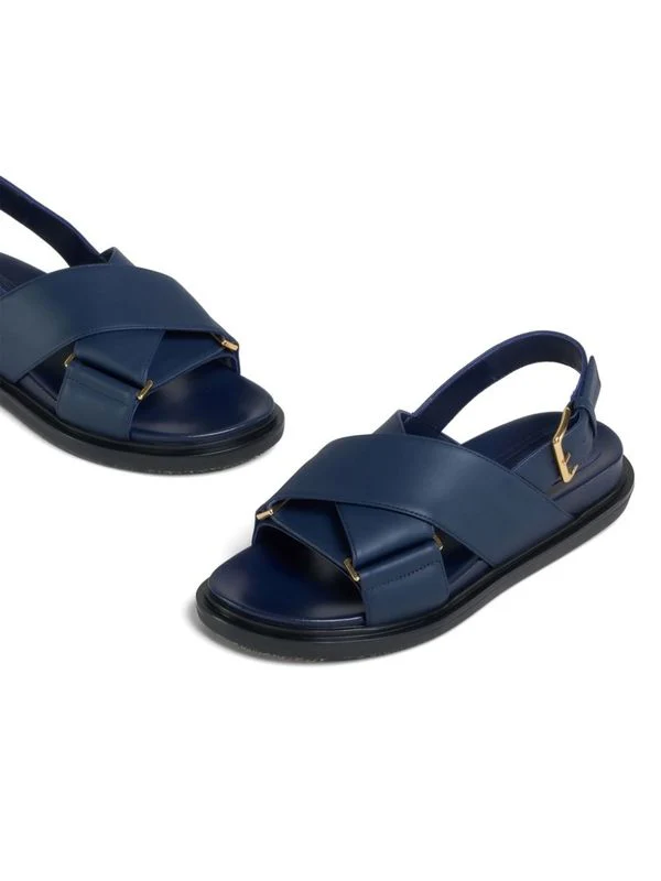 Persbet Cross-Strap Leather Sandals - Image 4