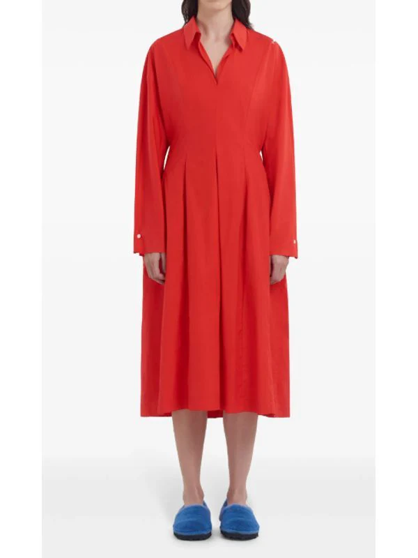 Belt Embellished Cotton Midi Dress - Image 2