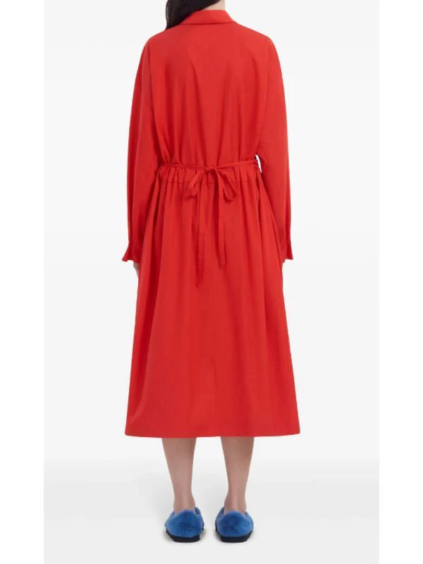Belt Embellished Cotton Midi Dress - Image 3