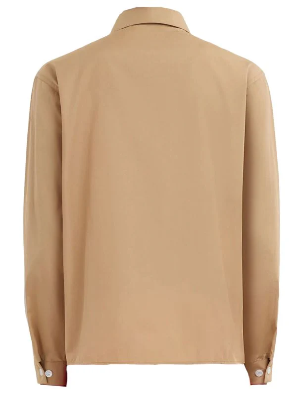 Chest Logo Collar Zip-Up Cotton Jacket - Image 2