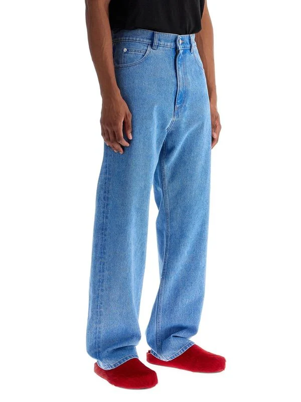 Back Logo Patch Wide Denim Pants - Image 2