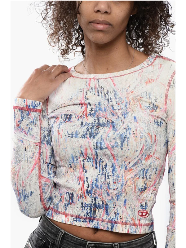 Diesel Multicolor Long Sleeve Top - Image 3