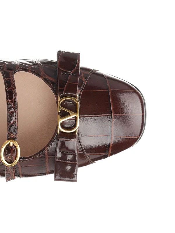 Bowow Croc-Effect Leather Pump Heels - Image 4