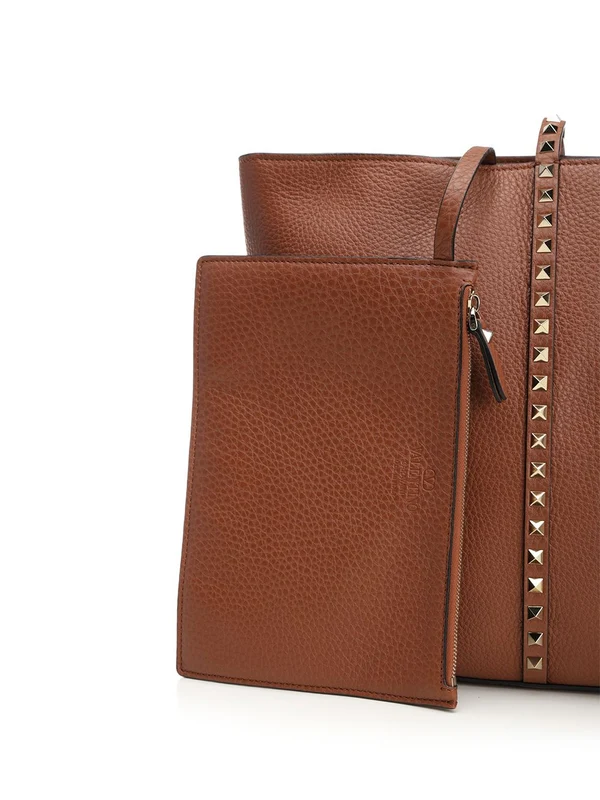 Rockstud Medium Leather Tote Bag - Image 5