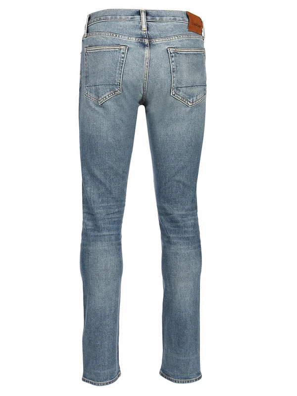 Slim-Fit Washed Denim Pants - Image 2