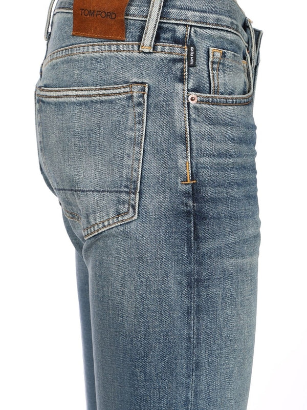 Slim-Fit Washed Denim Pants - Image 4