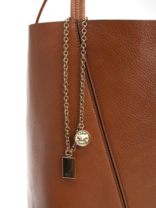 Spin Large Leather Tote Bag - Image 4