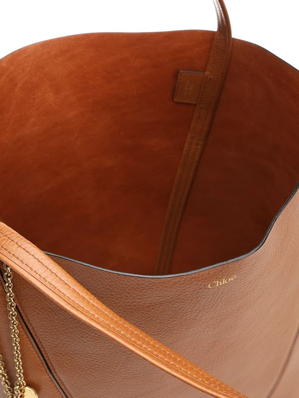 Spin Large Leather Tote Bag - Image 5