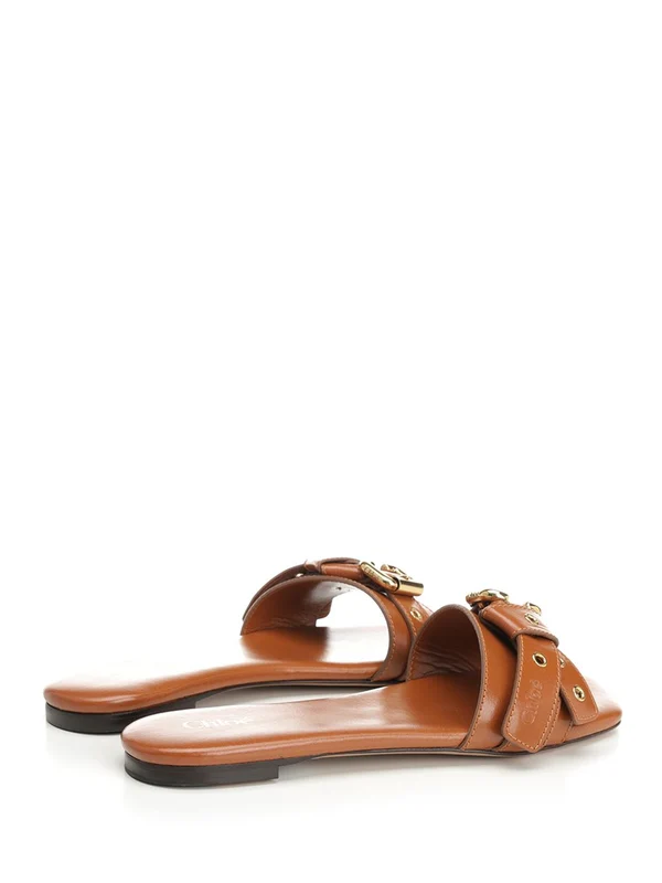 Mae Leather Slides - Image 3