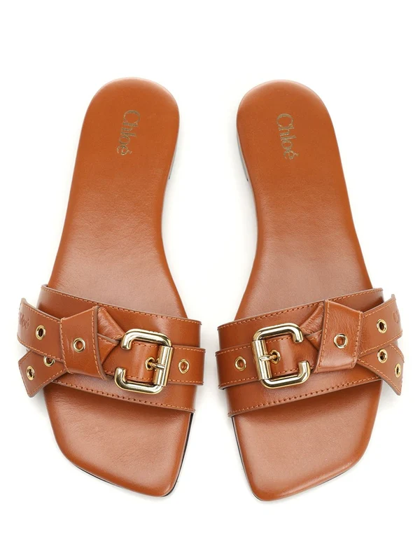 Mae Leather Slides - Image 5