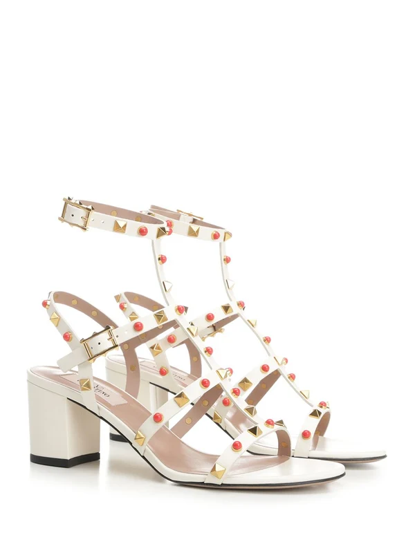 Rockstud Leather Sandal Heels - Image 2