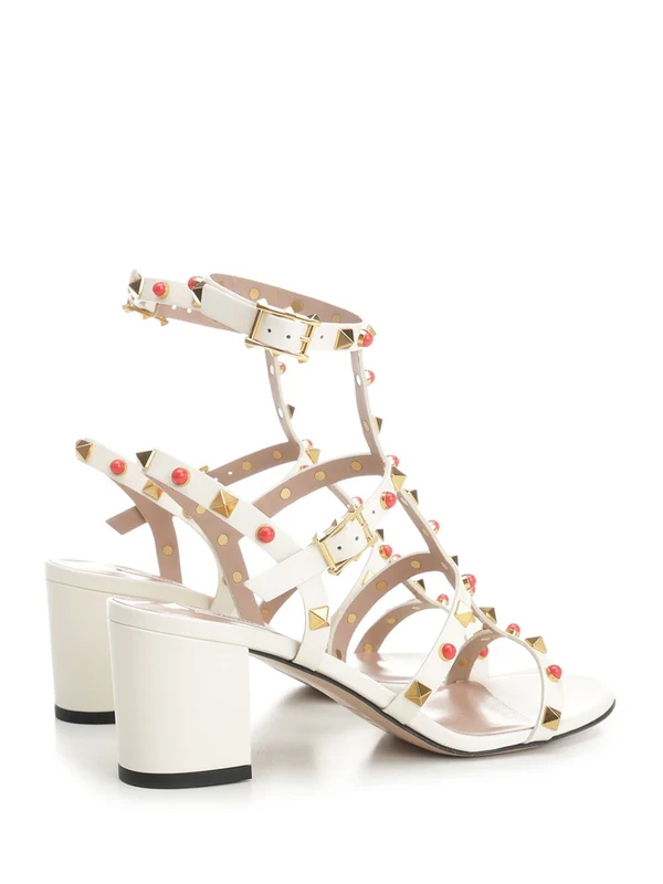 Rockstud Leather Sandal Heels - Image 3