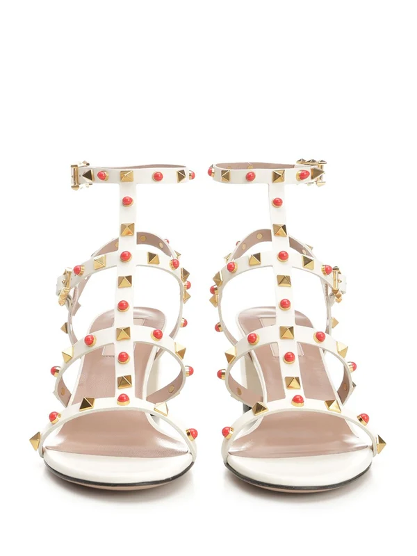 Rockstud Leather Sandal Heels - Image 5