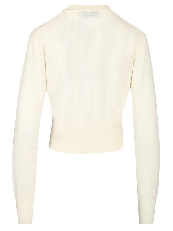 Bea Cropped Wool Silk Cardigan - Image 2