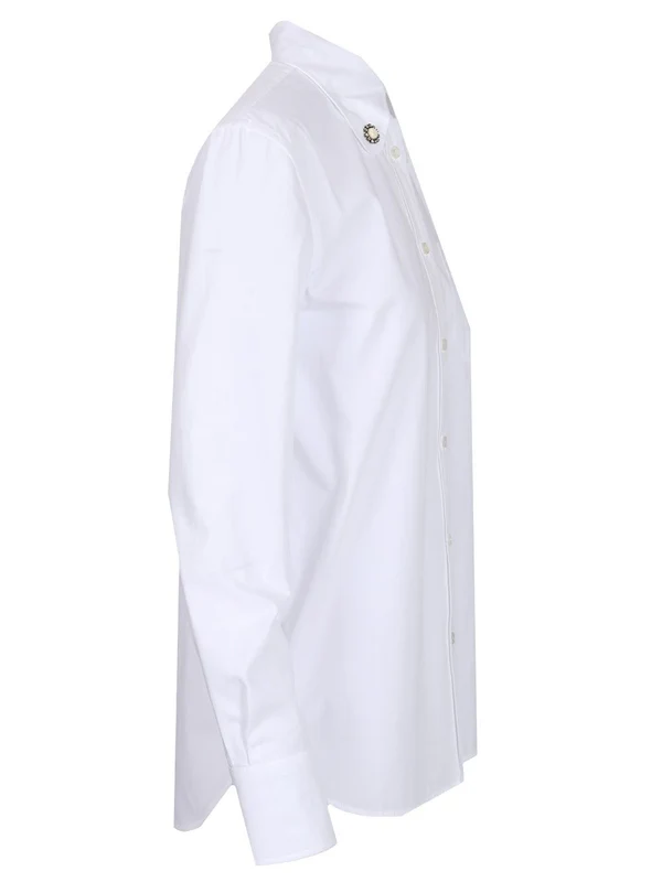 Jewel Button Cotton Shirt - Image 3