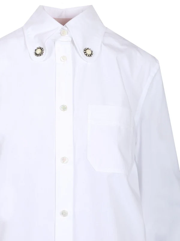 Jewel Button Cotton Shirt - Image 4