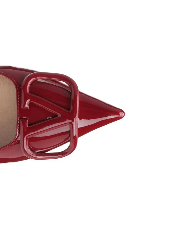 V Logo Signature Leather Slingback Heels - Image 4