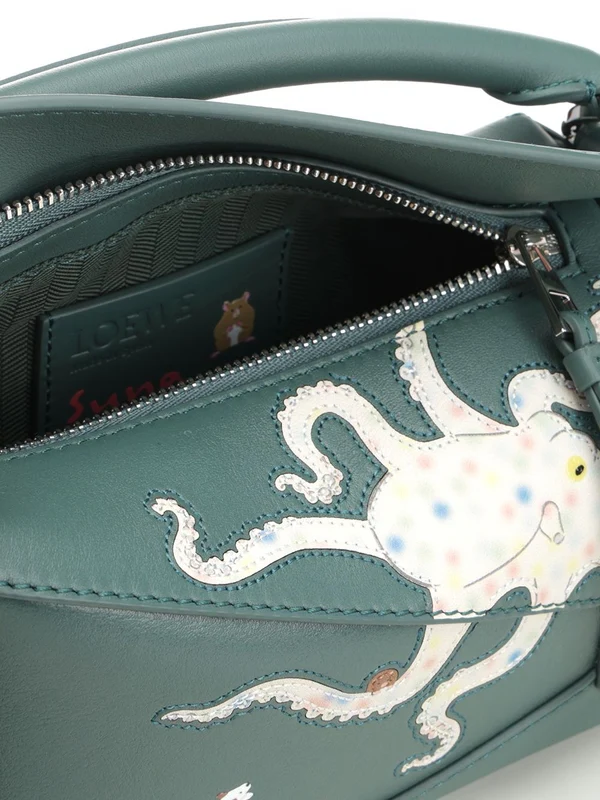 Puzzle Edge Mini Leather Tote Bag - Image 4