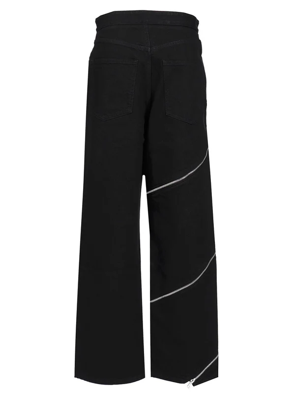 Spirale Zipper Detail Denim Pants - Image 2