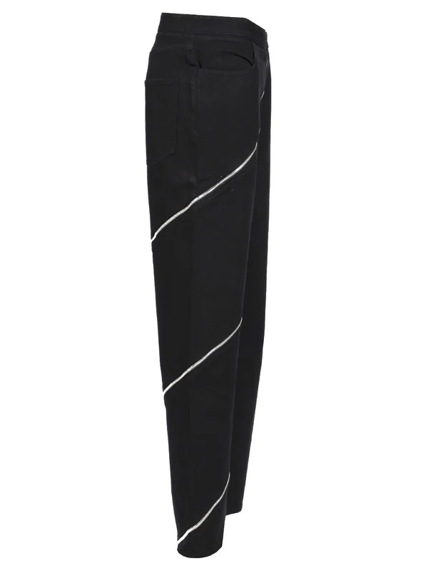 Spirale Zipper Detail Denim Pants - Image 3