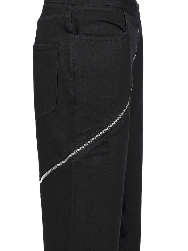 Spirale Zipper Detail Denim Pants - Image 5