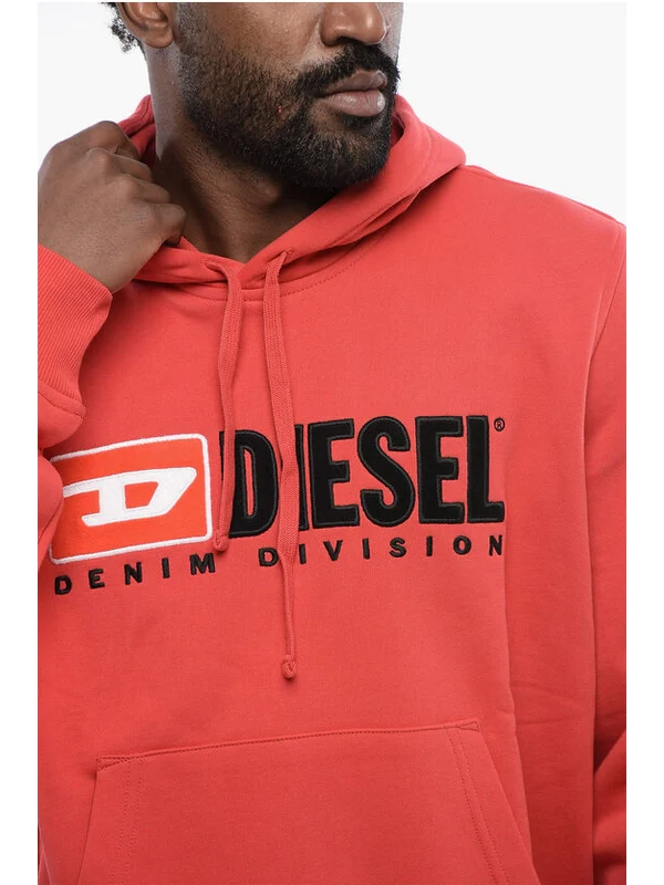 Solid Color S-GINN-HOOD-DIV Hoodie with Embroidered Logo Hoodies - Image 3