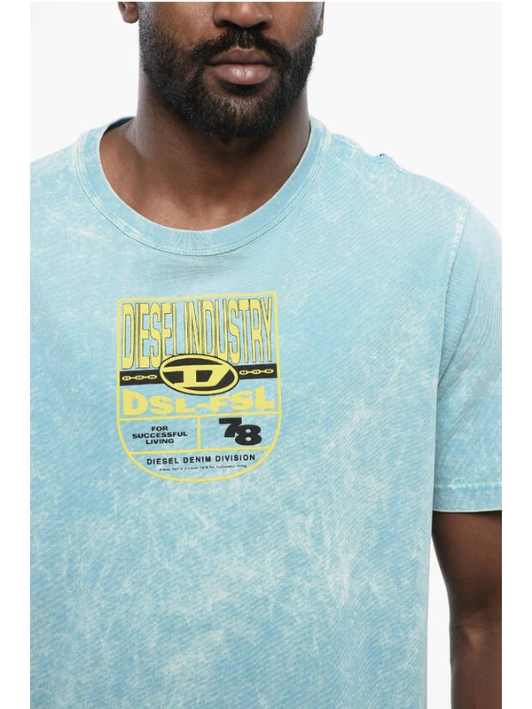 Printing Detail Cotton Short Sleeve T-shirt - Image 3
