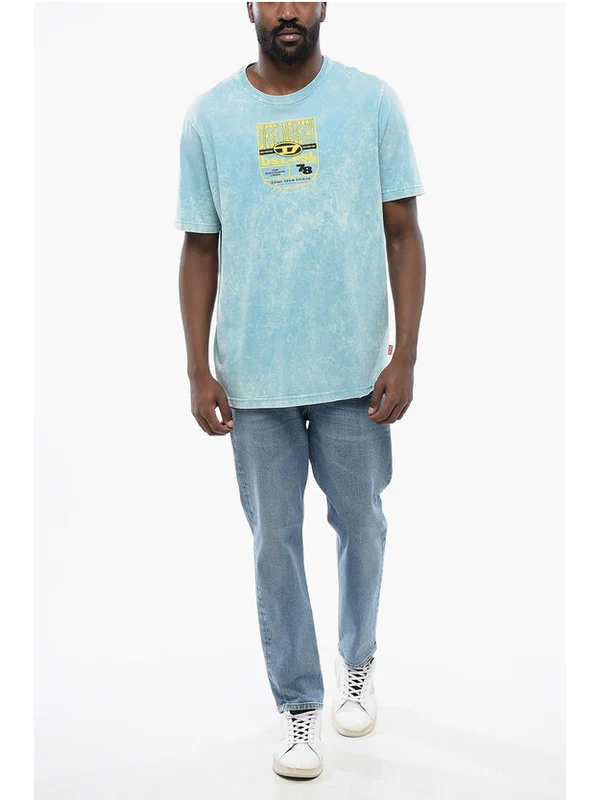 Printing Detail Cotton Short Sleeve T-shirt - Image 4