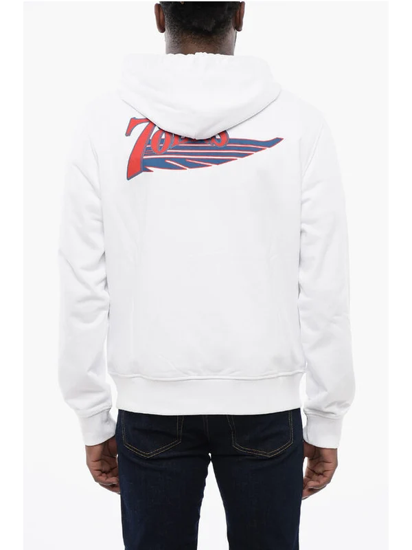 Logo Detail Cotton Blend Hood Zip-up - Image 2