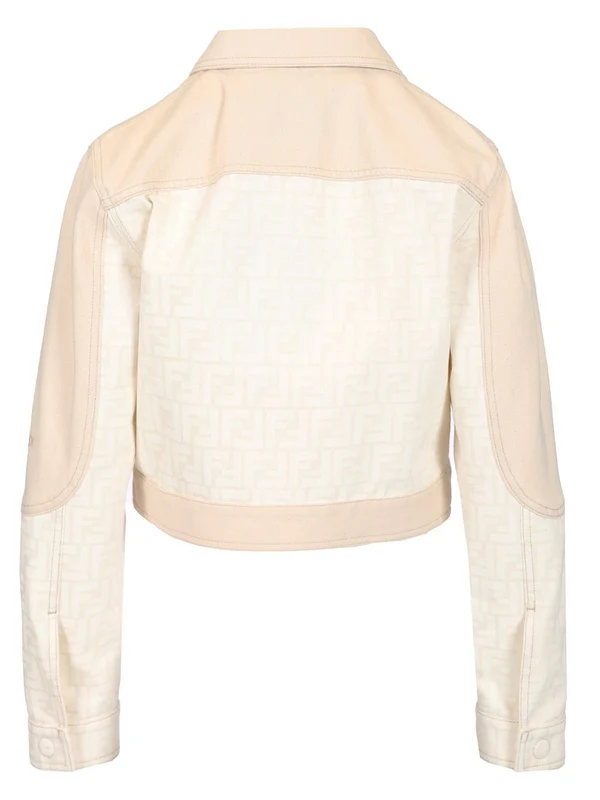 Cropped Denim Trucker Jacket - Image 2