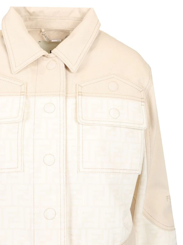 Cropped Denim Trucker Jacket - Image 4