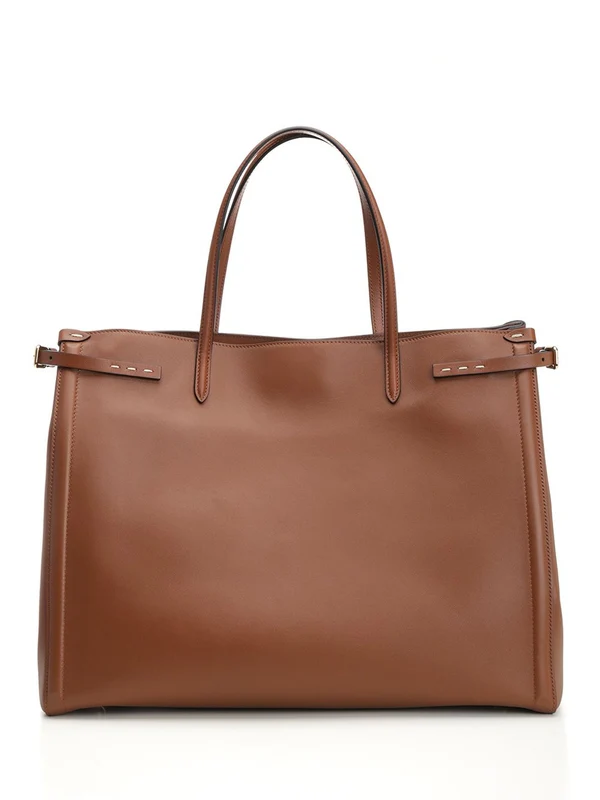 ANTIBES Medium Leather Tote Bag - Image 3