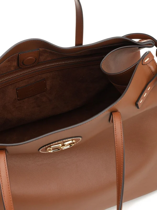 ANTIBES Medium Leather Tote Bag - Image 4